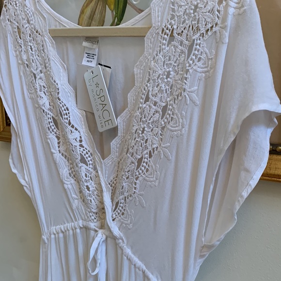 LSpace by monica wise white long beach dress size xsmall - Picture 5 of 11